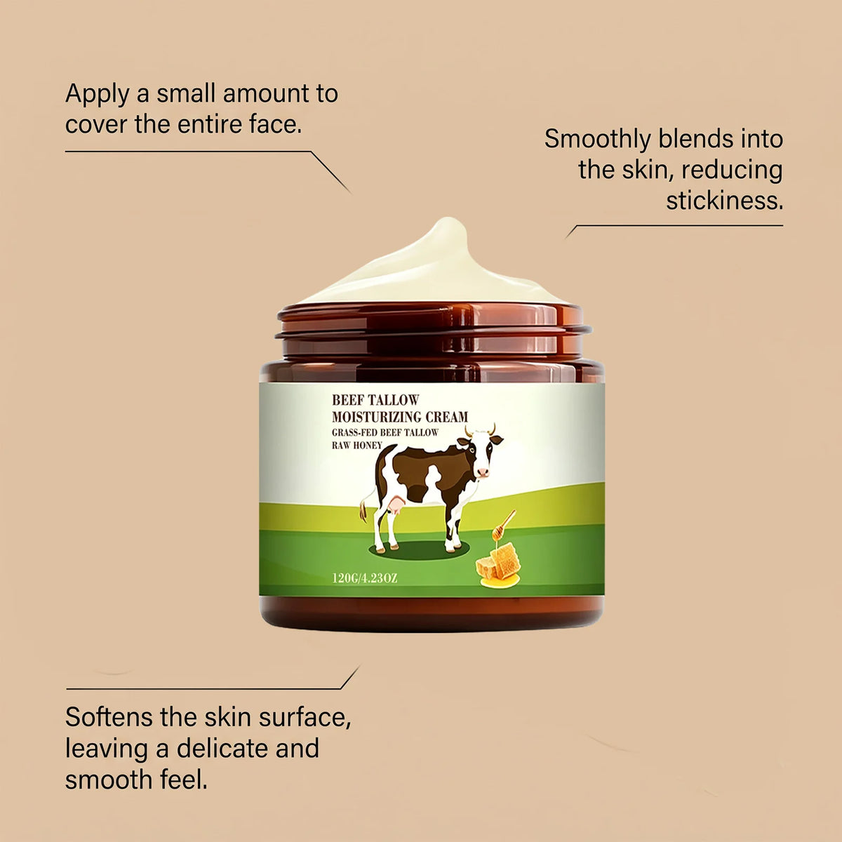 Beef Tallow & Honey Face Body Cream – Moisture Barrier 120g Face & Body Cream SPOT