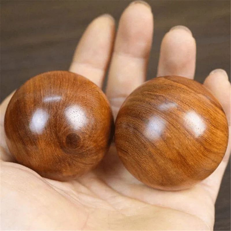 2-Pack Wooden Rolling Ball Set – Hand Massage & Exercise Wooden Massage Balls SPOT