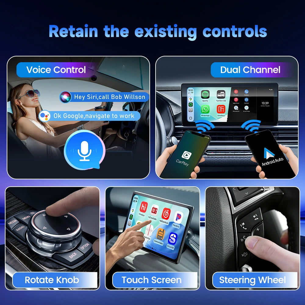 CarlinKit 4.0 Wireless CarPlay & Android Auto USB Adapter Wireless CarPlay Adapter SPOT