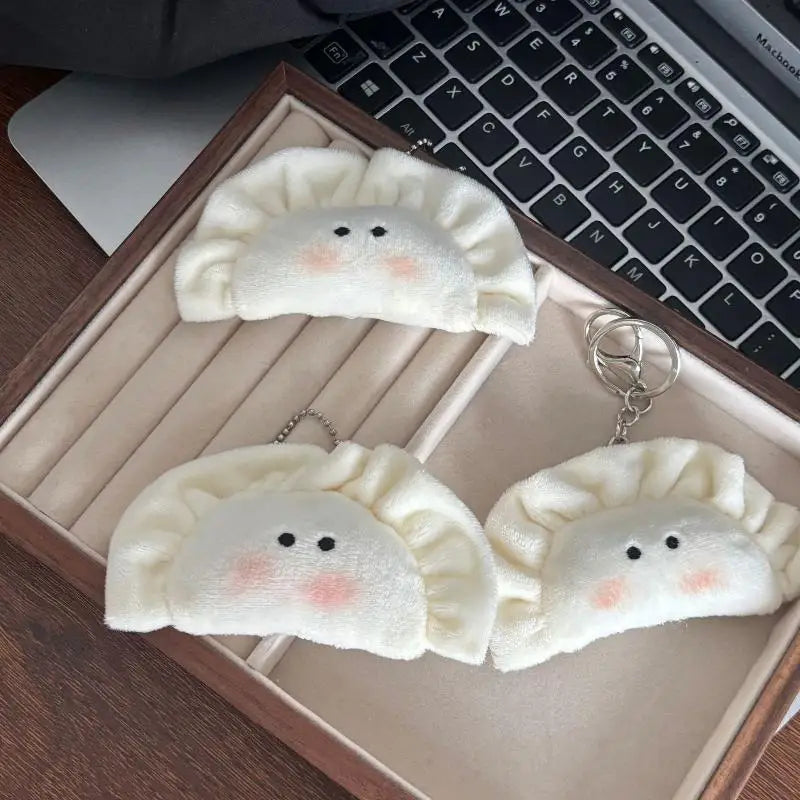 Plush Dumpling Keychain – Cute Stuffed Pendant Keyring Plush Keychain SPOT