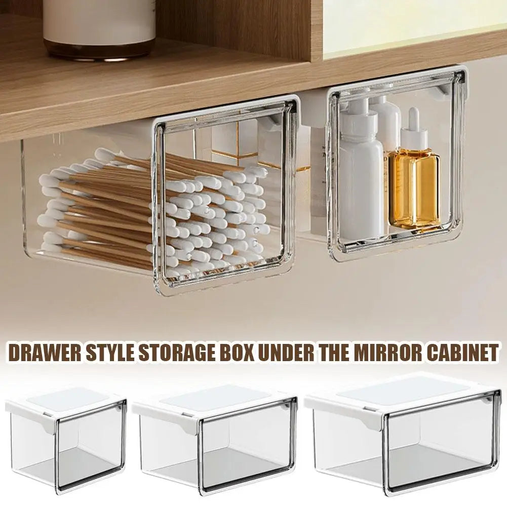 Self-Adhesive Under-Desk Drawer Organizer – Transparent Drawer Storage Organizer SPOT
