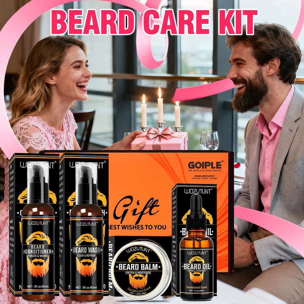 Men's 4-Piece Beard Care Gift Set – Wash, Oil, Balm & Conditioner Beard Care Gift Set SPOT Default Title