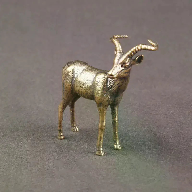 Vintage Solid Brass Antelope Figurine – Desktop & Shelf Décor Brass Figurine SPOT