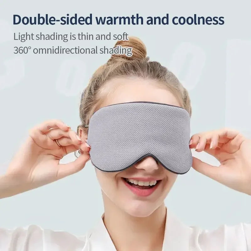 Korean Ice Silk Sleep Mask – Warm & Cool, Light Blocking Sleep Eye Mask SPOT