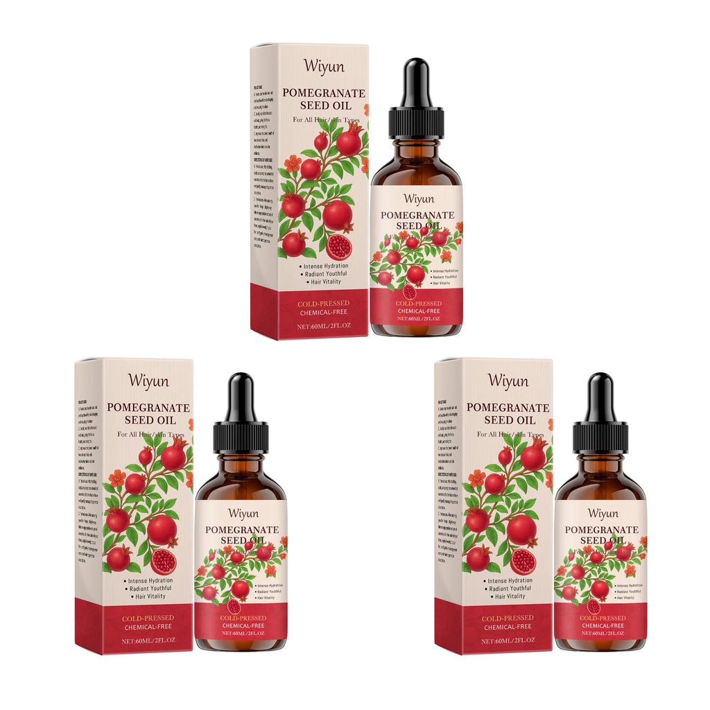 WIYUN Pomegranate Seed Oil – Hydrating Body & Hair Oil 60ml Body & Hair Oil SPOT 3 x 60ml Boxed