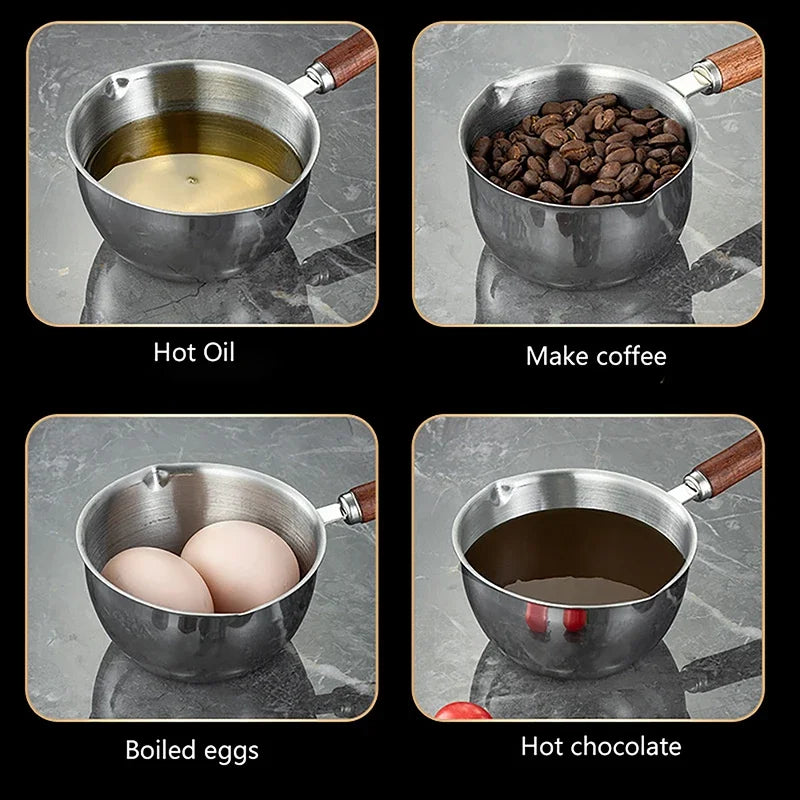 Stainless Steel Butter Melting Pot 150/300ML Milk Warmer Mini Saucepan SPOT