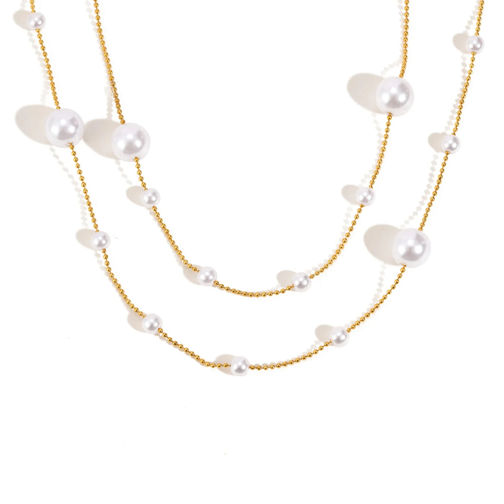 Women's Heart Zirconia Lariat Necklace | Gold Plated Steel Pendant Necklace SPOT NC-2738G