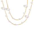 Women's Heart Zirconia Lariat Necklace | Gold Plated Steel Pendant Necklace SPOT NC-2738G