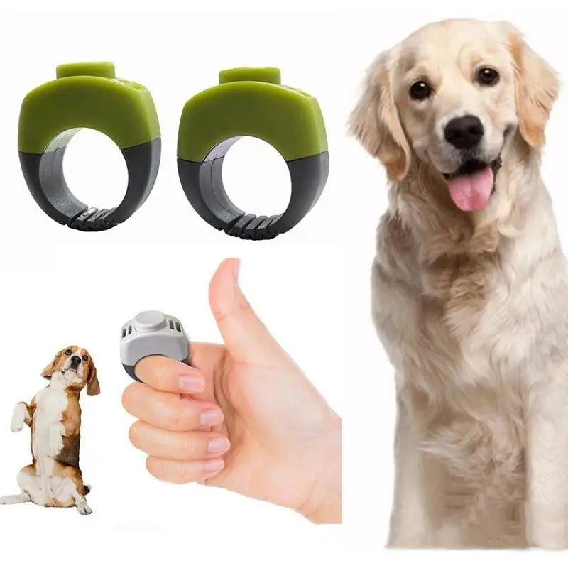 Pet Finger Clicker Ring – Dog Training Clicker, Stainless Steel Dog Training Clicker SPOT