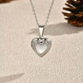 Cubic Zirconia Heart Locket Necklace – 18K Gold Plated Women Heart Locket Necklace SPOT PN-1364S 20inch