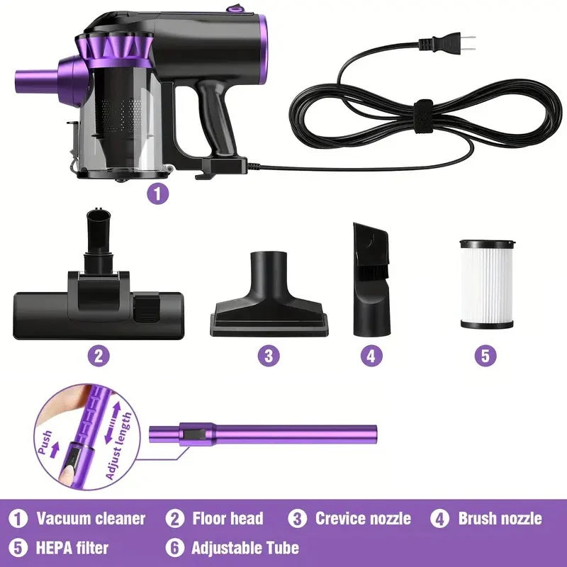 Wireless Handheld Vacuum – 18kPa Suction, 600W, Low Noise Handheld Vacuum Cleaner SPOT Purple-EN