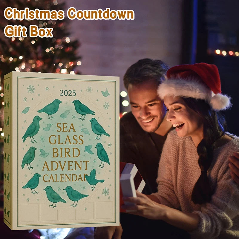 Sea Glass Bird Advent Calendar 2025 – 24-Day Coastal Christmas Advent Calendar SPOT