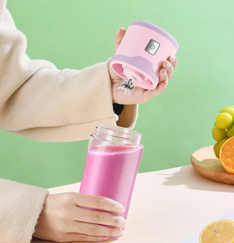 18-Blade Portable USB Rechargeable Juicer Blender Cup 500ML Portable Juicer Blender SPOT