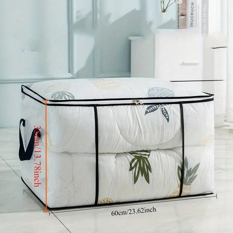 Large Heavy-Duty Transparent Storage Bag with Zipper & Handle Storage Bag SPOT 1PC