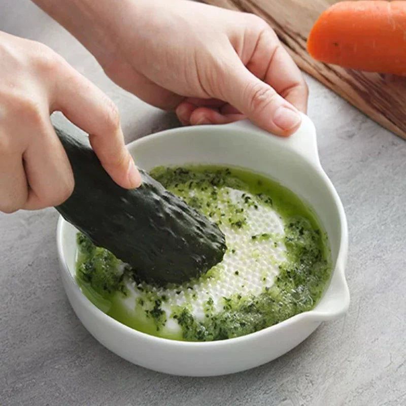 White Ceramic Ginger Grater – Porcelain Garlic & Veggie Grinder Ceramic Kitchen Grater SPOT