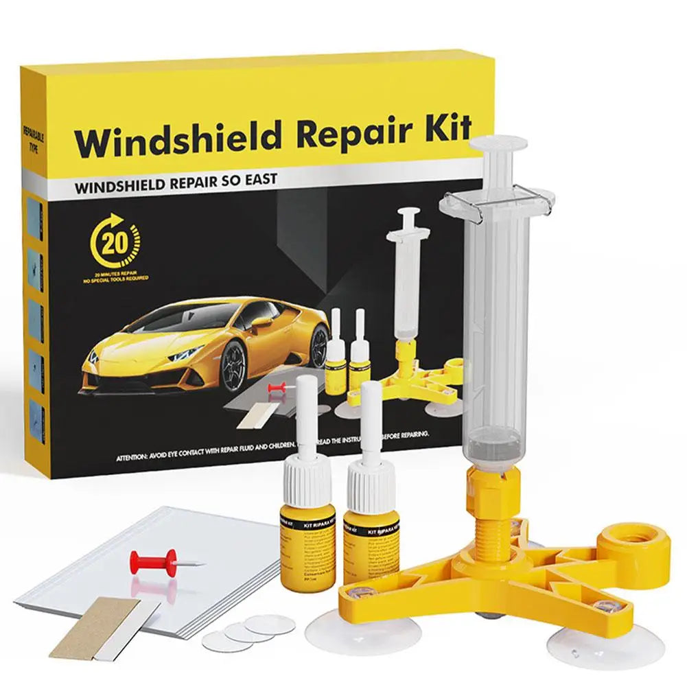DIY Windshield Glass Repair Kit – Nano Crack & Scratch Fix Glass Repair Kit SPOT Without light