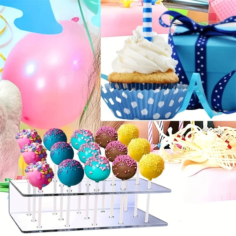 15-Hole Acrylic Lollipop Display Stand | Party Candy Rack Candy Display Stand SPOT