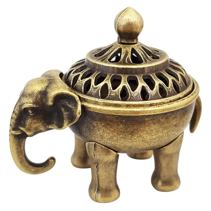 Ancient Elephant Lotus Metal Incense Burner – Yoga Home Decor Incense Burner SPOT