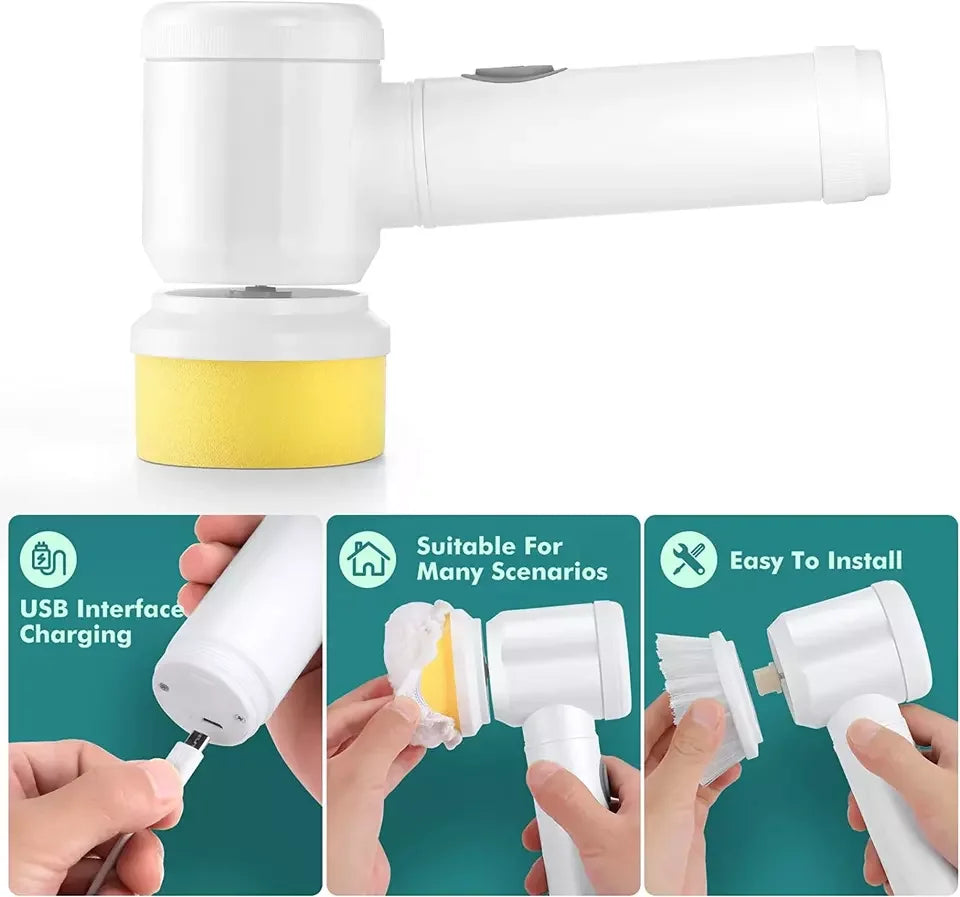 3-Head Cordless Electric Spin Scrubber – Kitchen & Bathroom Electric Spin Scrubber SPOT