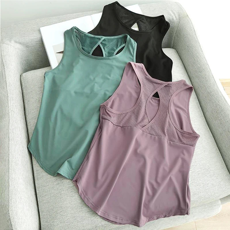 Women's Quick-Dry Mesh Backless Tank Top – Yoga & Fitness Women's Tank Top SPOT