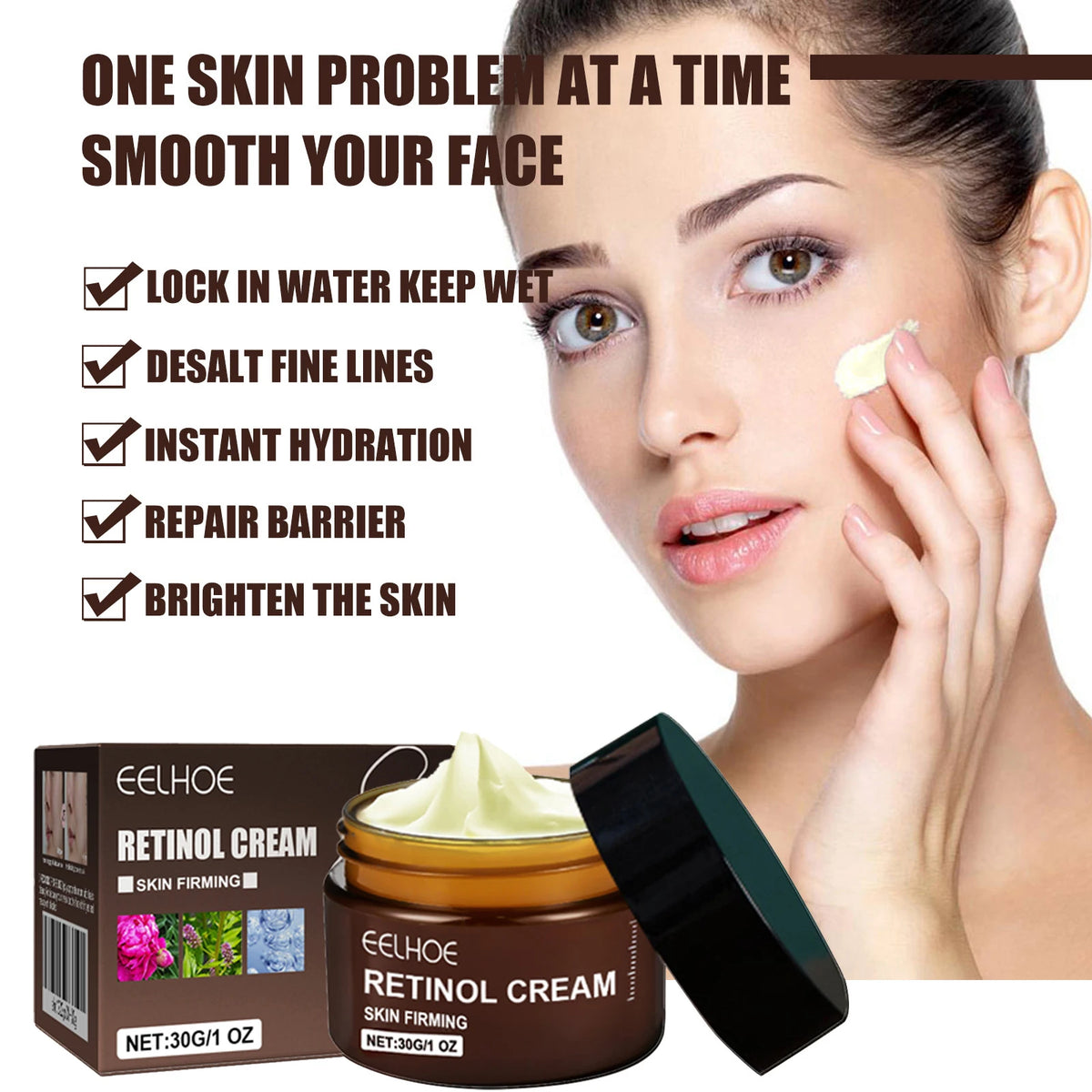Eelhoe Double Retinol Face Cream – Firming & Brightening 30g Retinol Face Cream SPOT