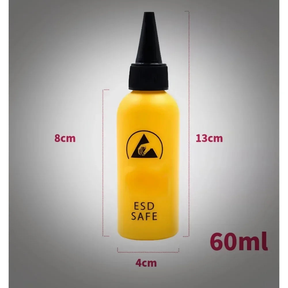 60mL ESD Alcohol Dispenser Bottle – Steel Needle Tip Squeeze Liquid Dispenser Bottle SPOT