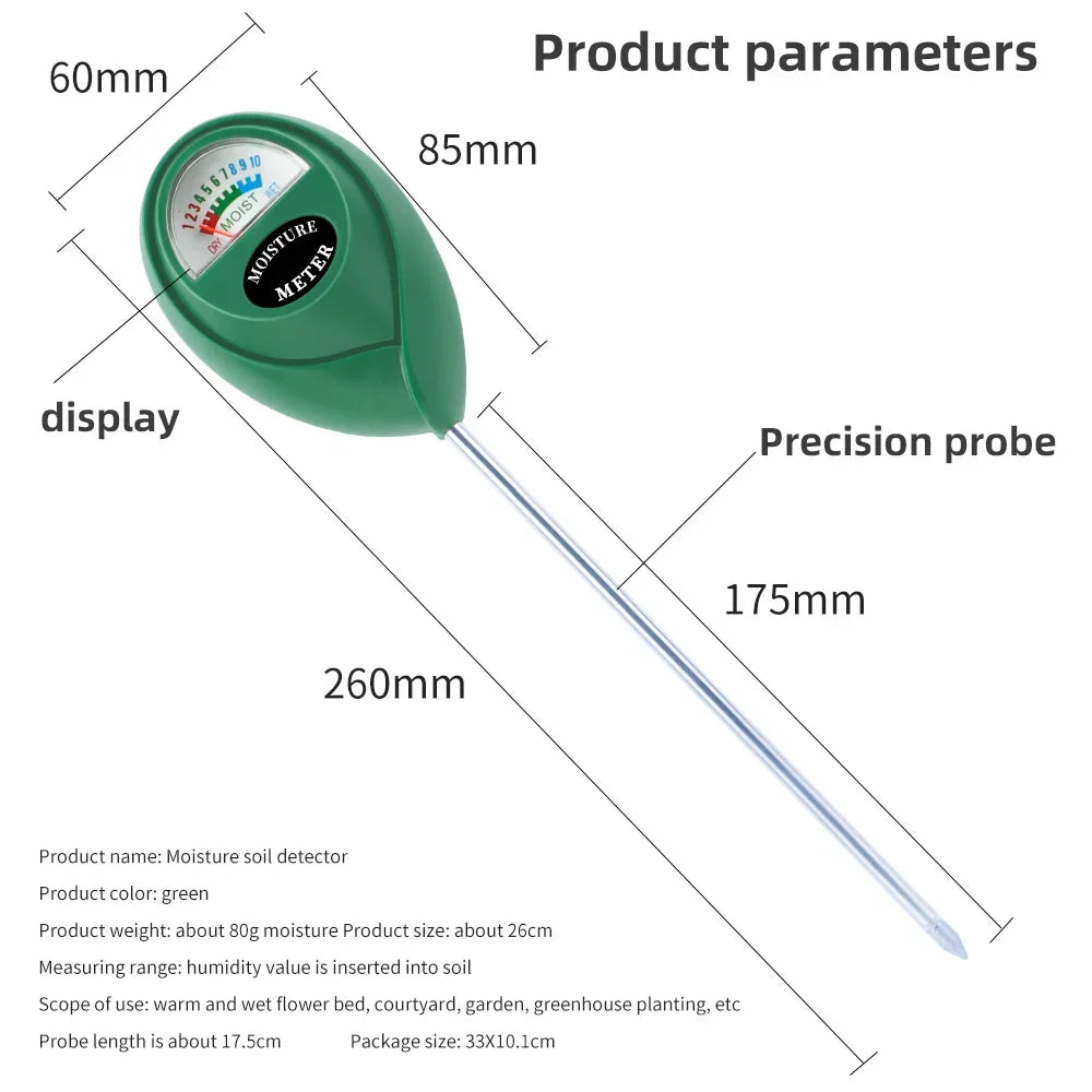 Soil Moisture Meter – No-Battery Water Level Tester for Plants Soil Moisture Meter SPOT