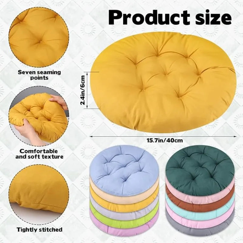 Thickened Round Chair Cushions 2-Pack – All-Season Seat Pads Chair Seat Cushions SPOT