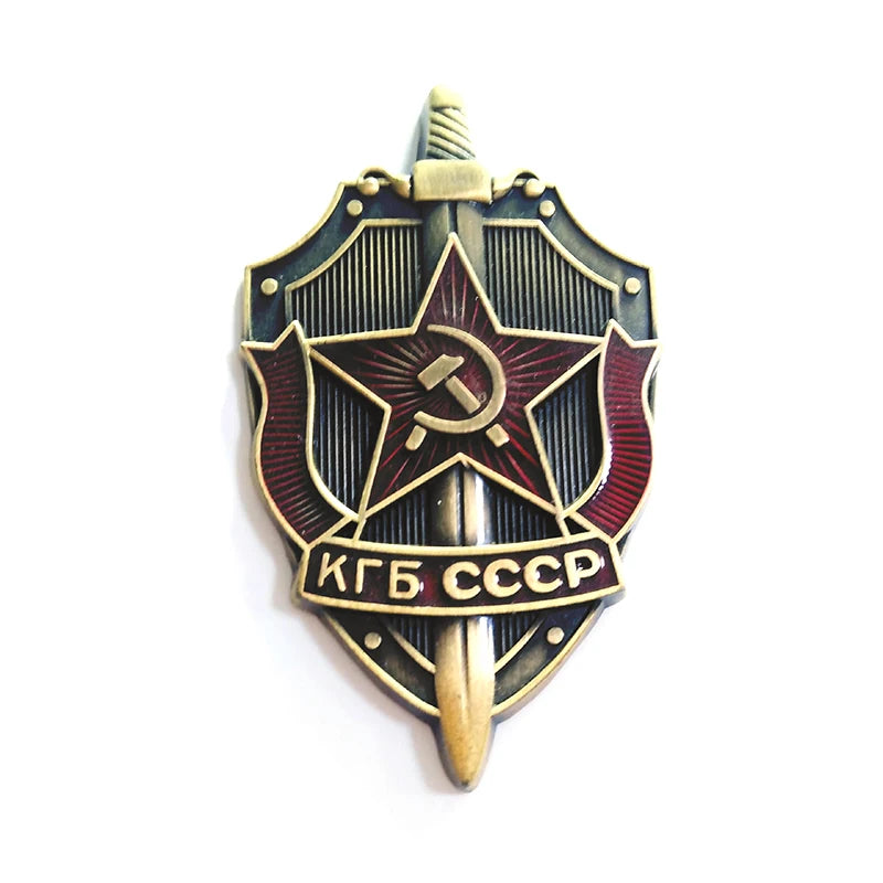 Soviet USSR KGB Enamel Pin – Copper Medal Badge Collectible Enamel Lapel Pin SPOT