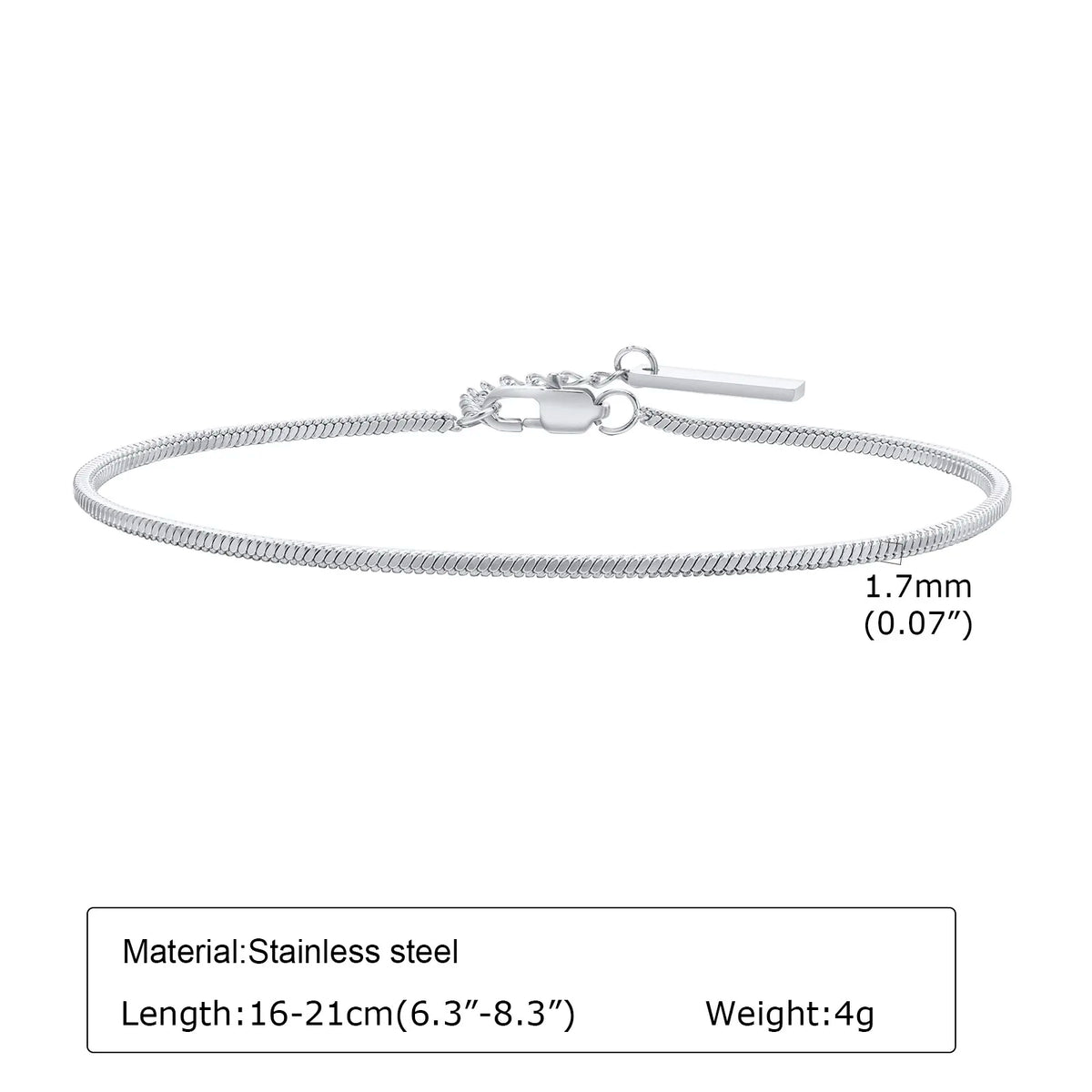 Women's Snake & Herringbone Chain Bracelet – 18K Gold Plated Chain Link Bracelet SPOT BR-1472S