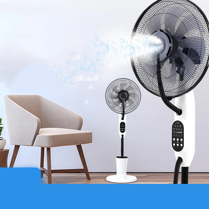 16-Inch Heavy-Duty Outdoor Mist Fan – 5-Blade Pedestal Fan Outdoor Pedestal Fan SPOT