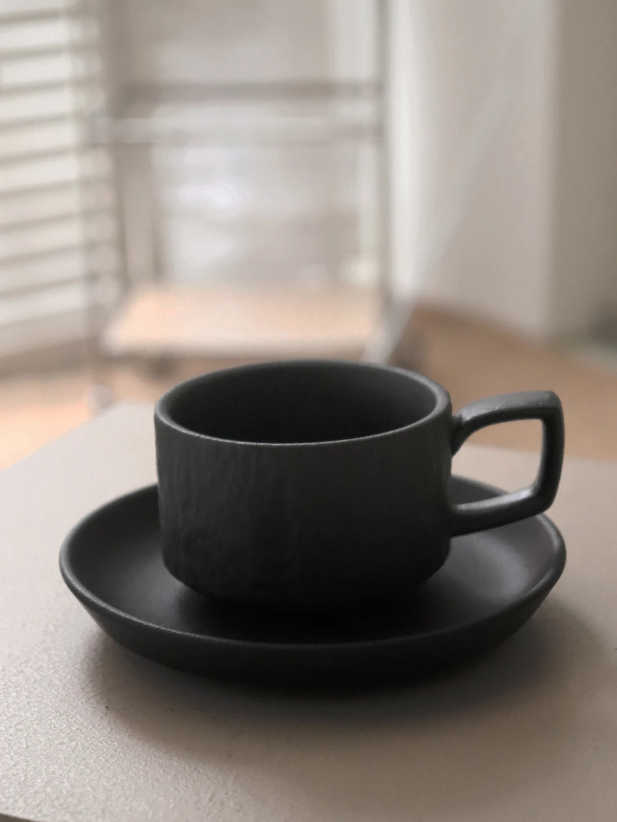 200ml Mulberry Stone Bone China Coffee Cup & Saucer Set Coffee Cup & Saucer SPOT black 200-400ml