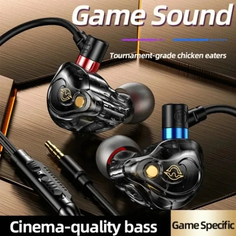 VIKEFON Wired Gaming Earphones 10mm HiFi In-Ear with Mic Wired Gaming Earphones SPOT