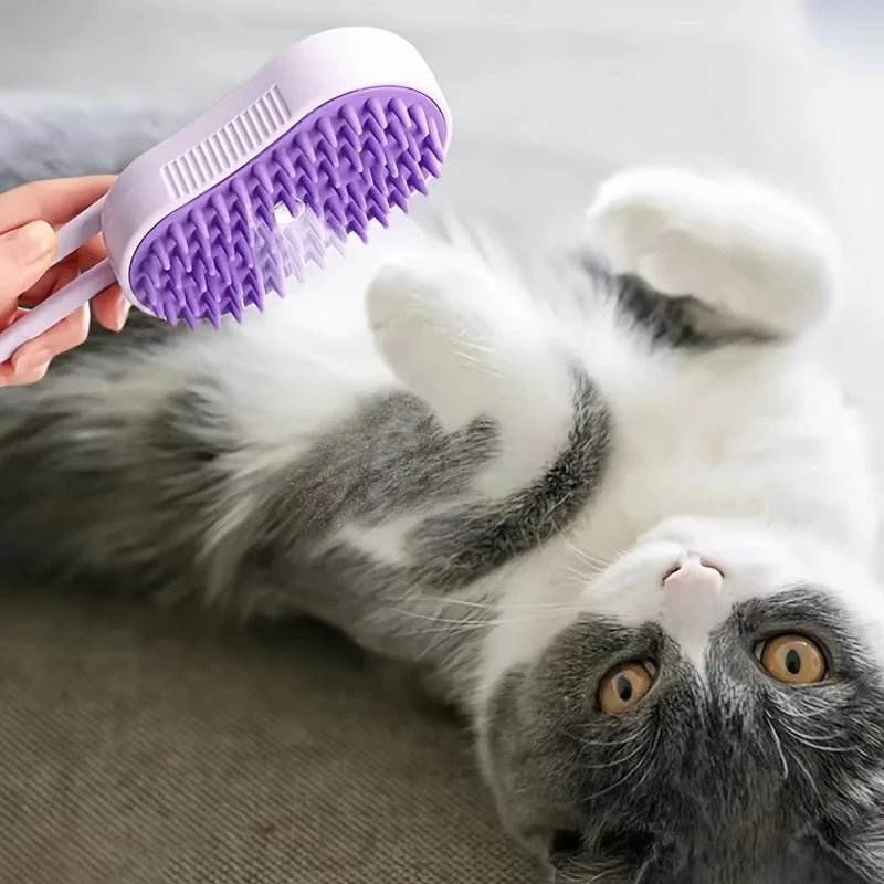Electric Steam Spray Pet Grooming Brush – 360° Rotating Comb Pet Grooming Brush SPOT
