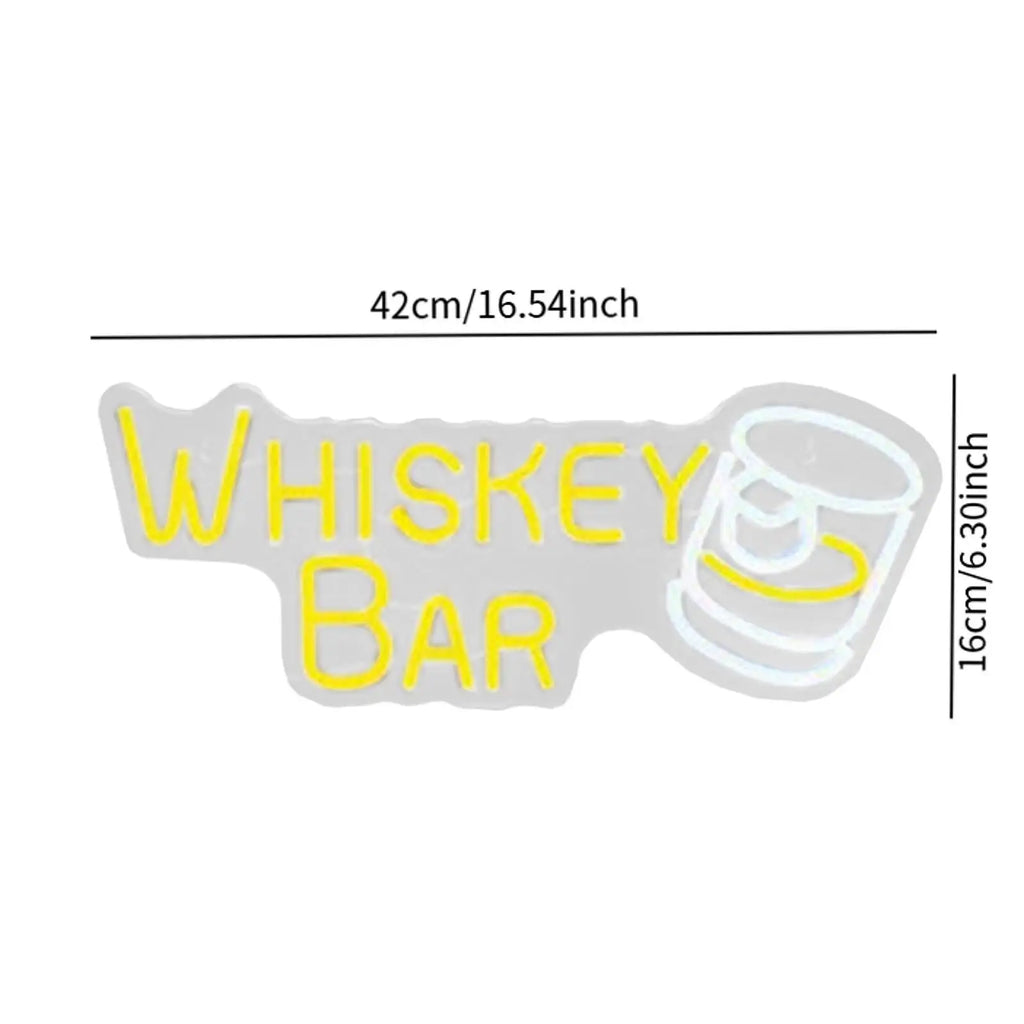 Whiskey Bar LED Neon Sign – USB Powered Wall Decor Light LED Neon Sign SPOT