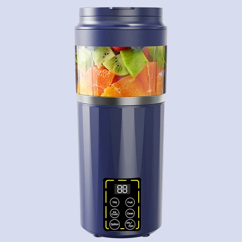 Portable USB Blender 460ml – Ice Crushing & Self-Cleaning Juicer Portable Blender SPOT Blue