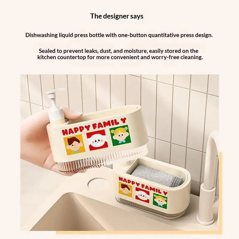 2-in-1 Dish Soap Dispenser with Sponge Holder for Kitchen Soap Dispenser SPOT