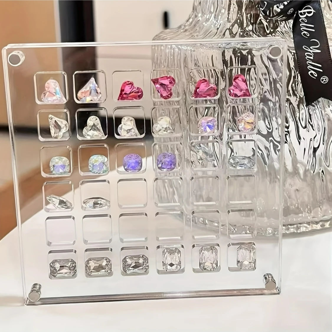 36-Grid Clear Acrylic Magnetic Display Case – Organizer Box Acrylic Display Case SPOT 1pc