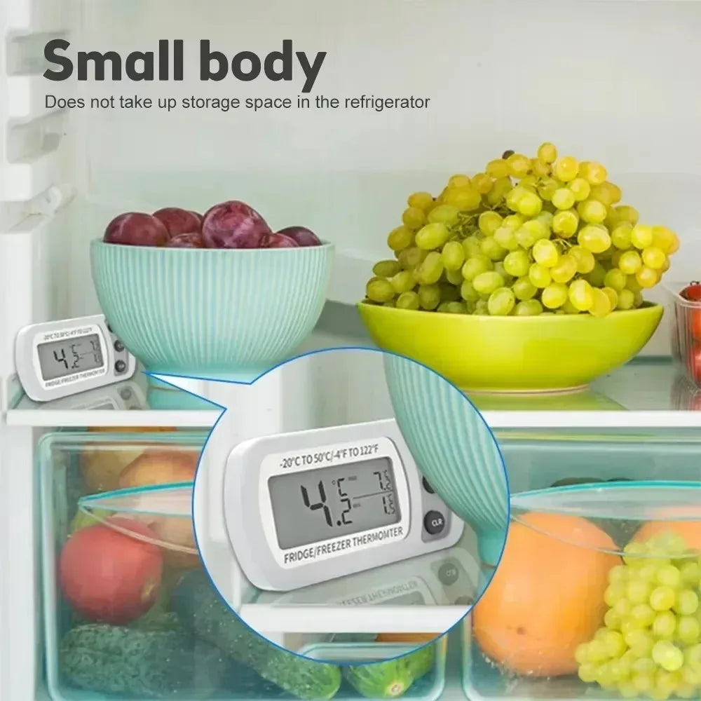 Mini LCD Fridge Freezer Thermometer – Max/Min Temp Monitor Kitchen Thermometer SPOT