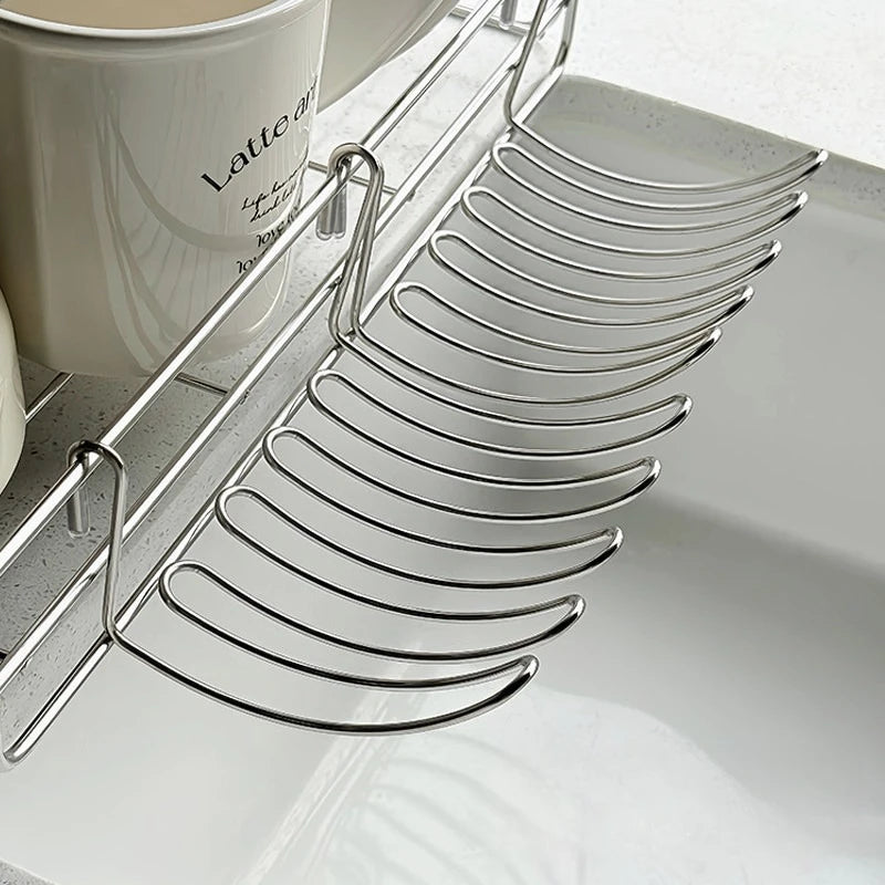 Stainless Steel Sink Drain Basket Hanging Rack – Space Saving Sink Drain Basket SPOT