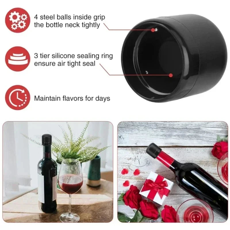 Reusable Silicone Champagne & Wine Bottle Stopper – 1 or 2 Pack Wine Bottle Stopper SPOT