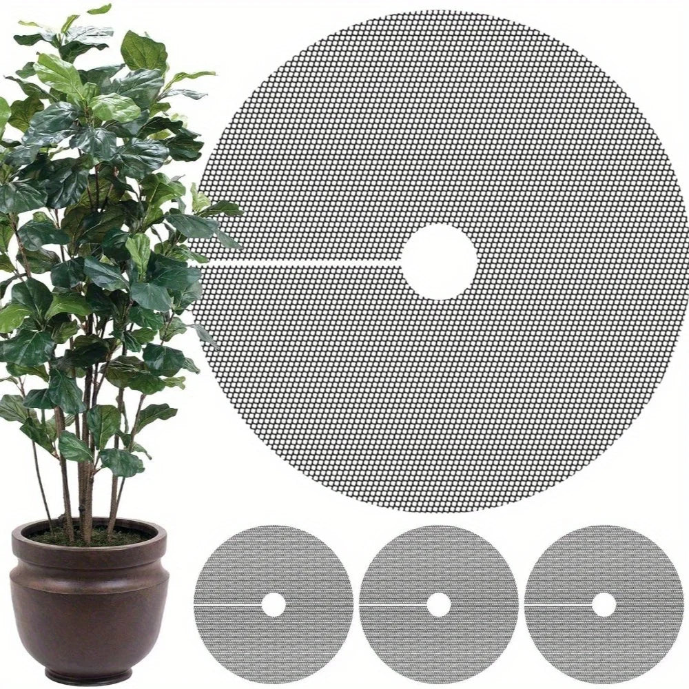 4-Pack Cuttable Plant Pot Mesh Covers – Cat & Pet Deterrent Plant Pot Cover SPOT