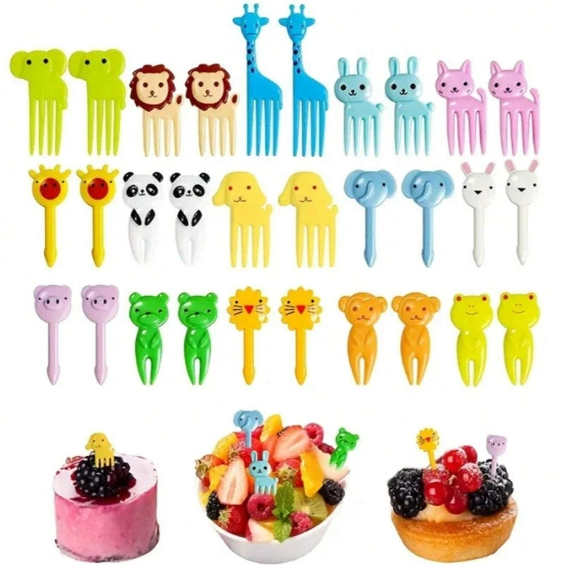 Animal Cartoon Fruit Picks – Kids Bento Party Food Forks 10pc Kids Food Picks SPOT 30pc Random color CN