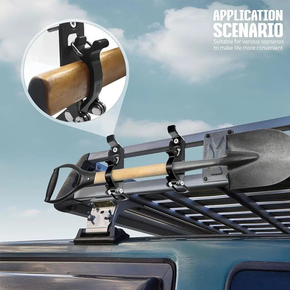 2-Pack Roof Rack Shovel & Axe Mount Clamps – Zinc Alloy Roof Rack Mount SPOT