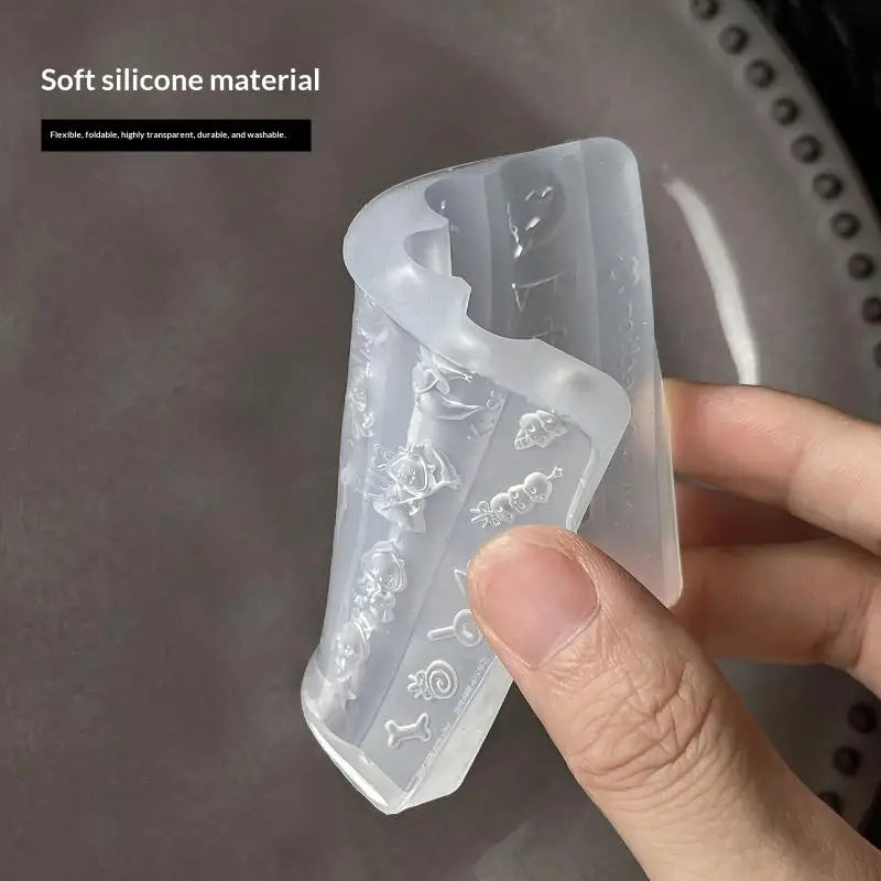 Halloween Silicone Nail Mold – Ghost, Pumpkin & Cat 3D Art Nail Art Mold SPOT
