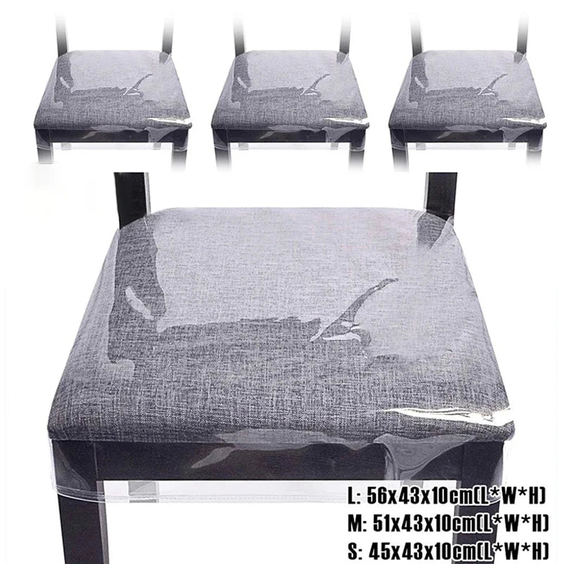 Transparent PVC Dining Chair Seat Cover – Waterproof Protector Chair Seat Cover SPOT