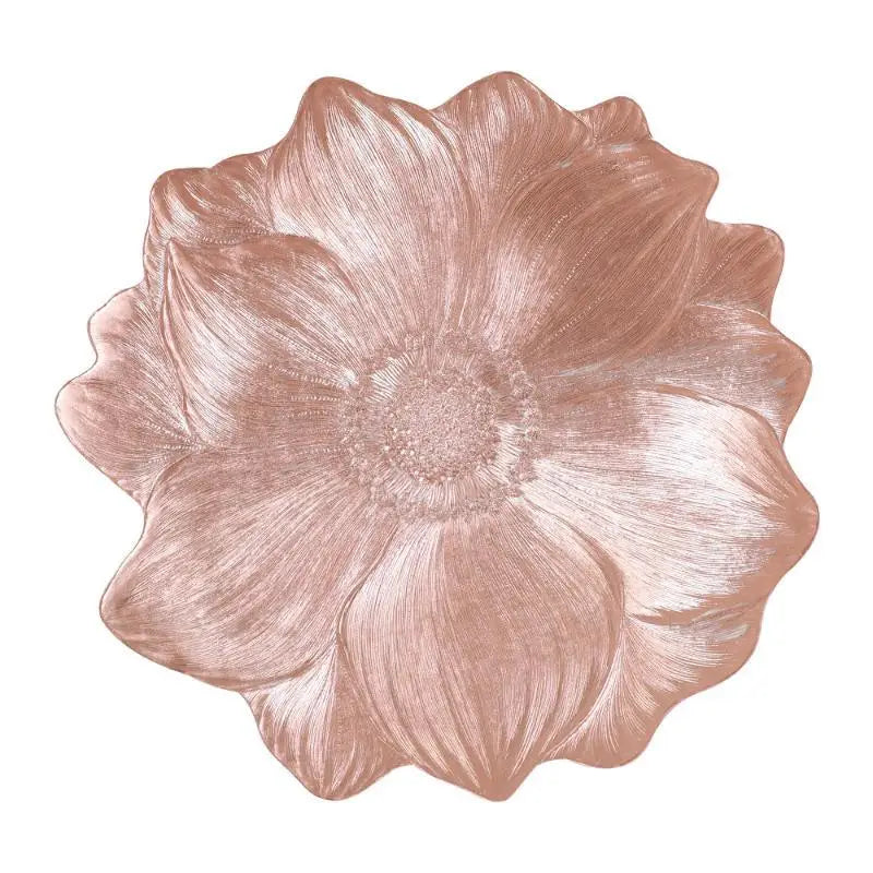 Metallic Lotus Flower PVC Placemat – Waterproof & Non-Slip