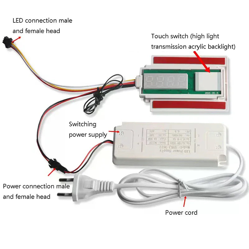 LED Mirror Touch Sensor Dimmer Switch – Isolated Light Controller LED Dimmer Switch SPOT