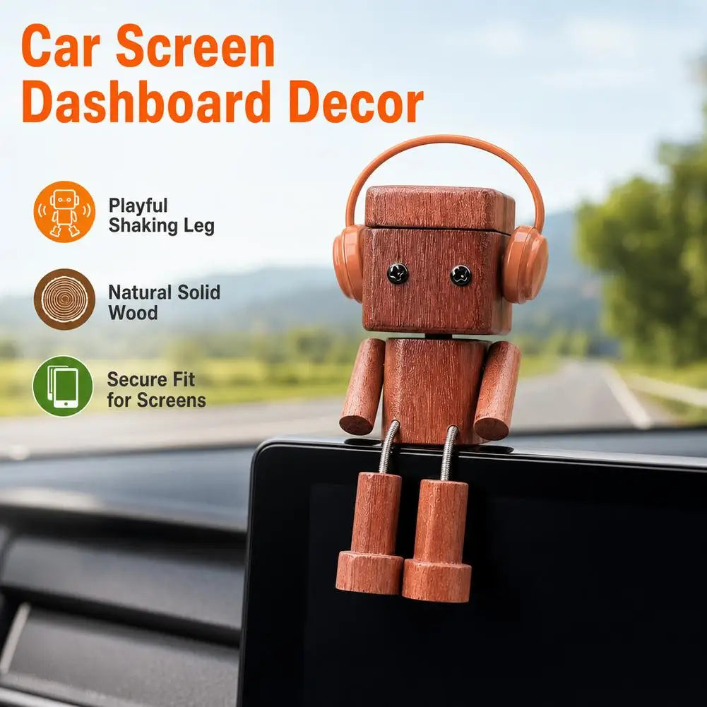 Wood Robot Car Dashboard Ornament & Air Freshener Car Dashboard Ornament SPOT