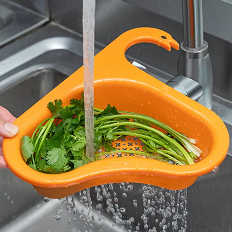 Swan Sink Drain Basket – Fruit, Veggie & Sponge Strainer Sink Drain Basket SPOT